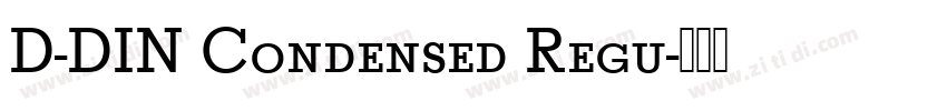 D-DIN Condensed Regu字体转换